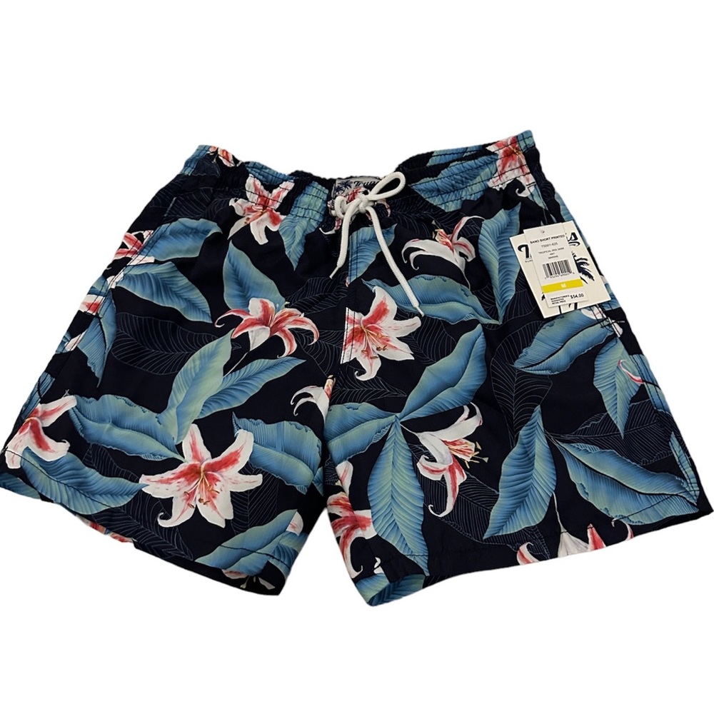 Trunks Surf & Swim Co Sano Printed Men Sz M Drawstring waist